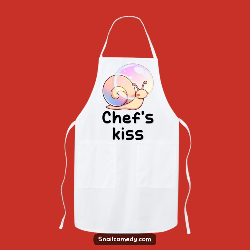 Funny Kawaii Snail Bubble Apron - Whimsical Kitchen Fun