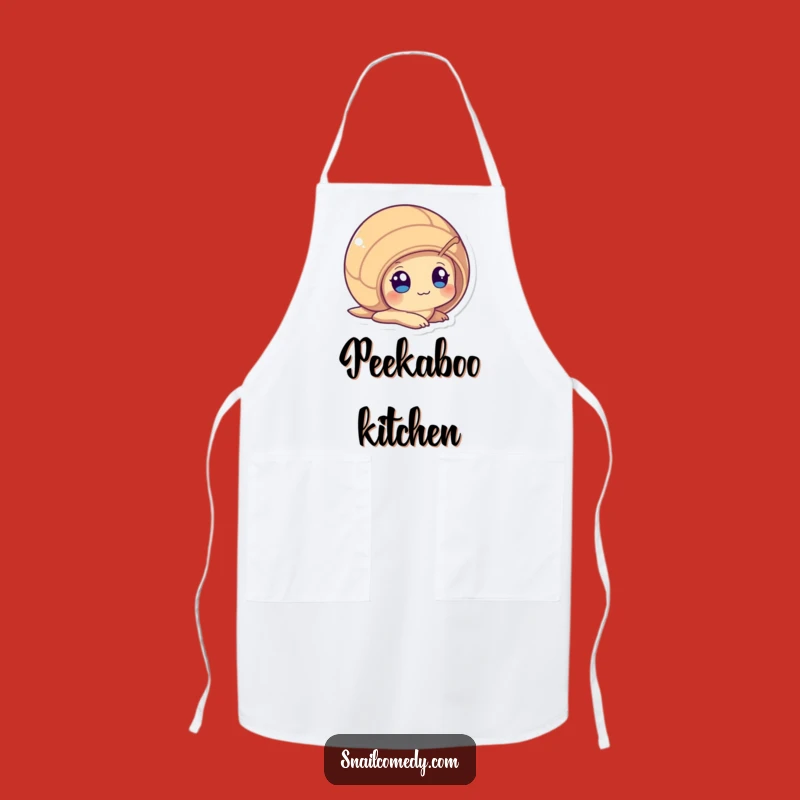 Funny Chef Snail Apron: Peeking Curiosity for Kitchen Fun