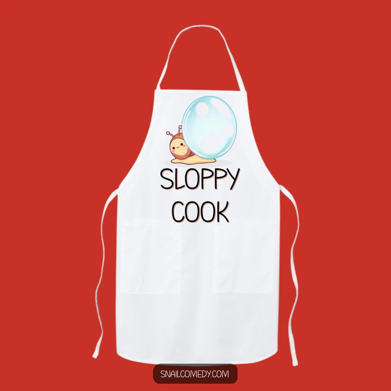 Funny Kawaii Snail Apron, Cook with Wonder, Unique Funny Gift for Chefs