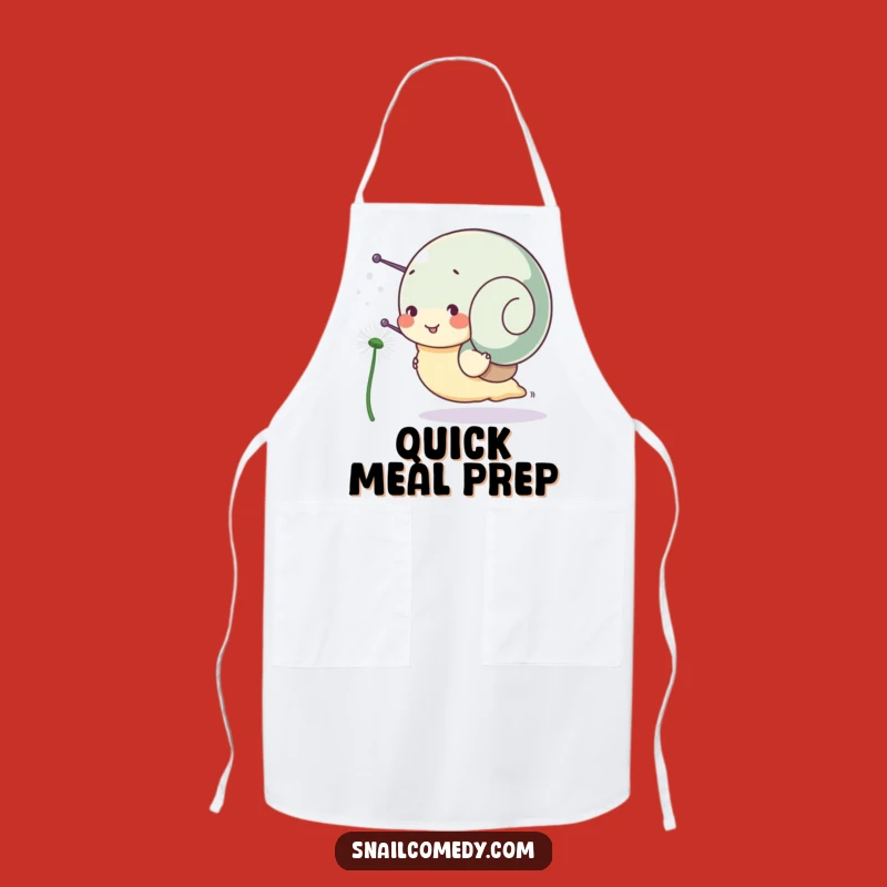 Funny Snail Apron: Joyfully Racing in the Kitchen