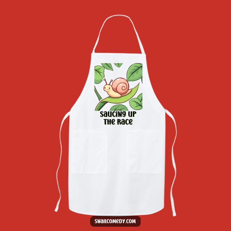 Funny Snail Slide Apron: Cook with Joy! A Hilarious Snail Gift!