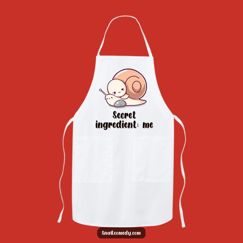 Funny Snail Pebble Hide Apron - Cute Cartoon Snail Kitchen Accessory, Great Funny Gift