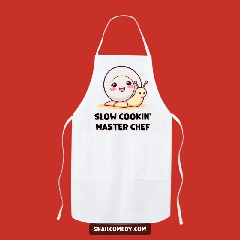 Funny Snail Apron - Cute Smiling Snail Kitchen Wear, Perfect Funny Gift!