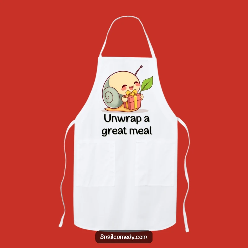 Funny Snail Present Apron: Cook Up Joyful Meals, Practical Humorous Gift