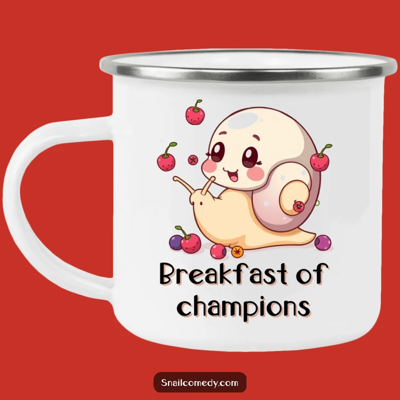 Funny Snail Camping Mug: Berry Juggler for Trail Tricks