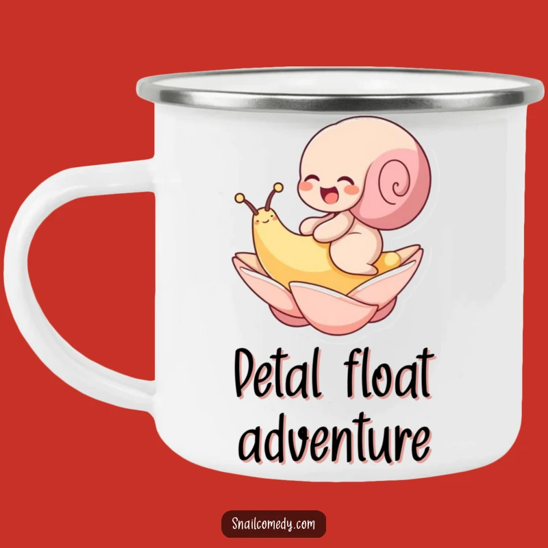 Durable Funny Giggling Snail Petal Camping Mug: Outdoor Joy Gift