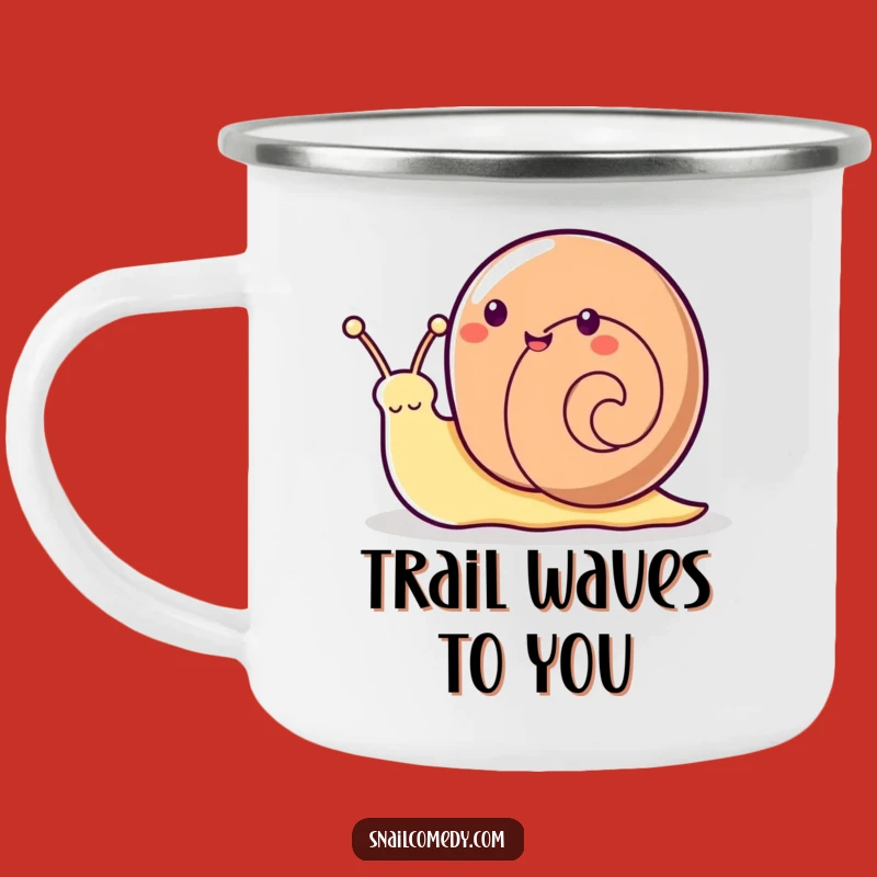 Durable Funny Kawaii Snail Camping Mug - Outdoor Wave Coffee Gift