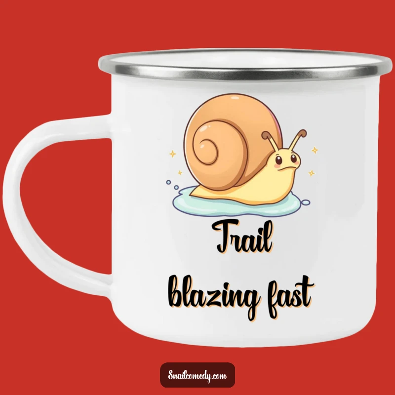 Funny Fast Snail Camping Mug: Sparkle On The Go - Your Funny Outdoor Gift