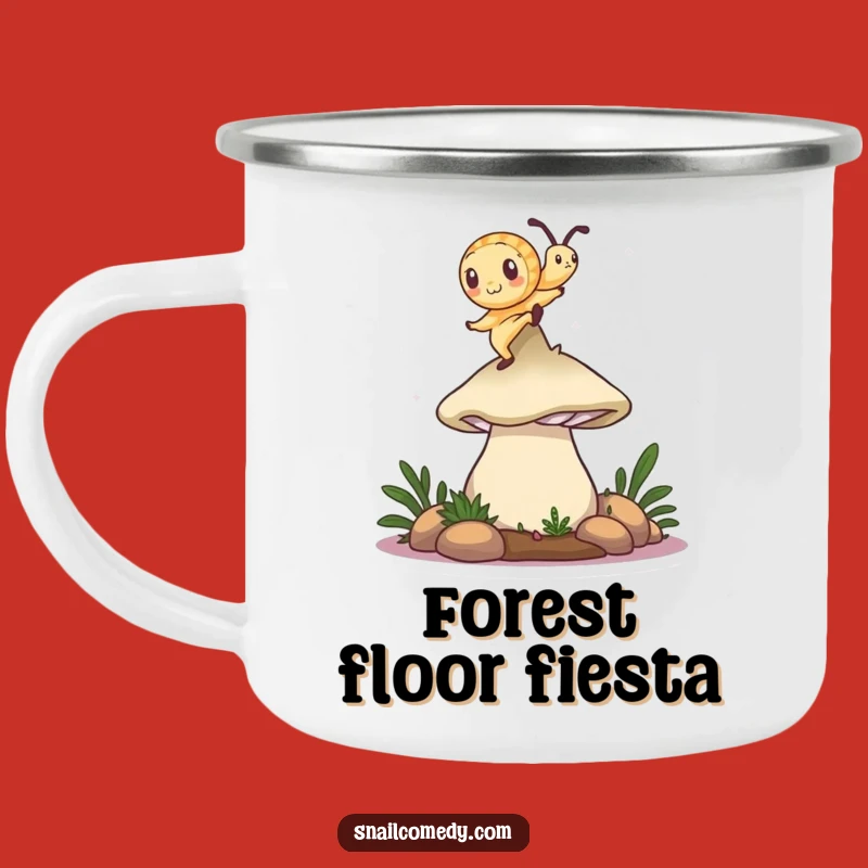 Funny Snail Camping Mug: Mushroom Dancer for Trail Moves