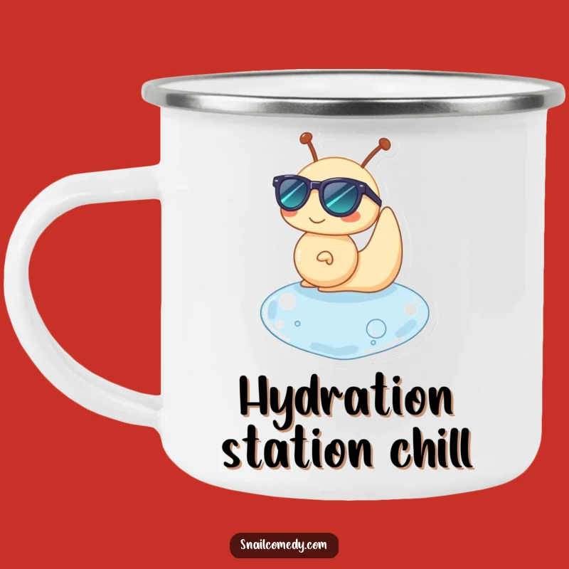 Funny Snail Chill Camping Mug: Relaxed Adventures
