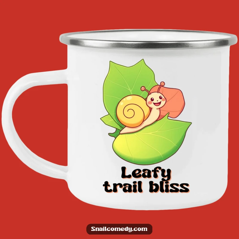 Funny Happy Snail Camping Mug: Slow & Steady Sips - Your Funny Outdoor Gift
