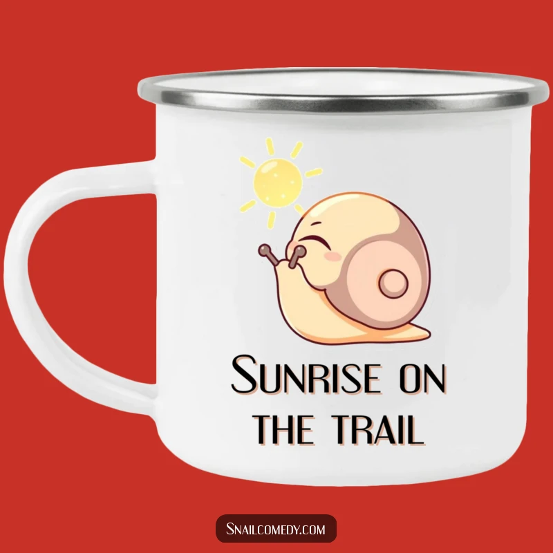 Funny Content Snail Camping Mug - Peaceful Outdoor Relaxation