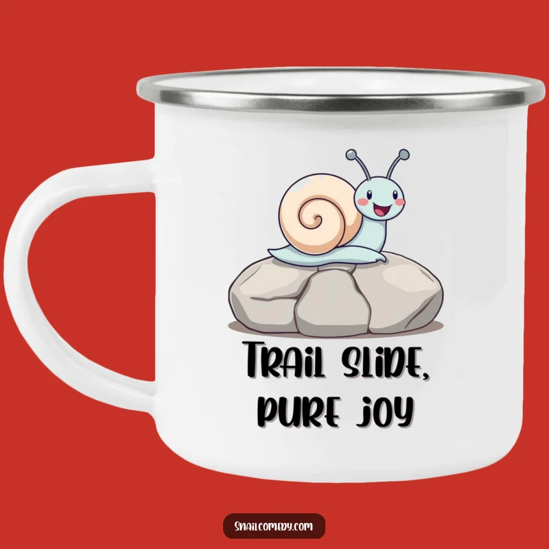 Funny Snail Sliding Camping Mug: Adventure Fuel with Pure Fun, Terrific Humorous Gift