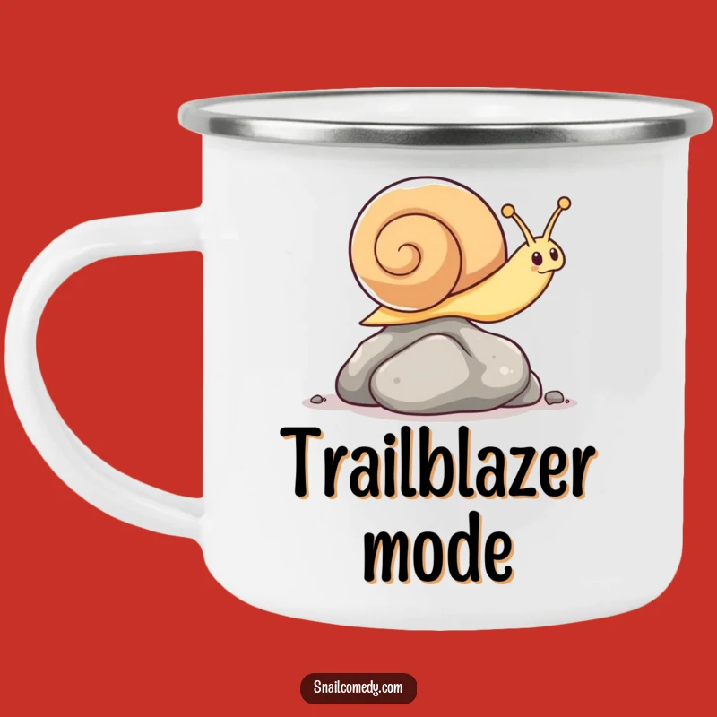 Funny Kawaii Snail Camping Mug - Agile Adventures and Hot Drinks