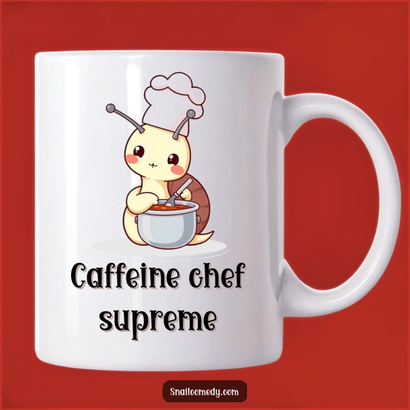 Funny Chef Snail Mug: Culinary Humor for Foodies, Perfect Whimsical Gift