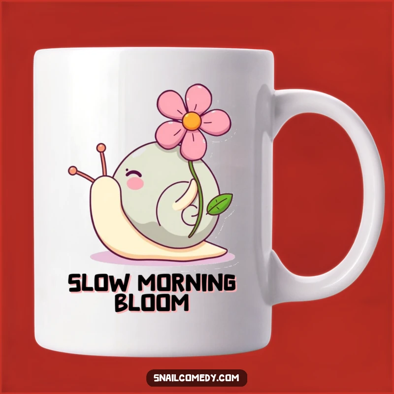 Funny Kawaii Snail Flower Mug - Joyful & Proud Gift for Gardeners