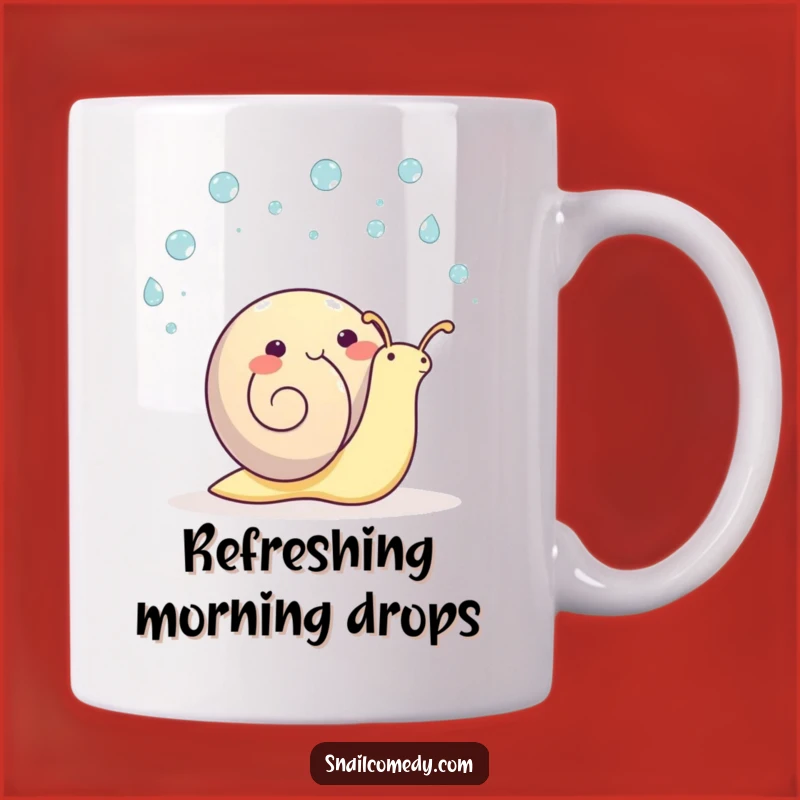 Funny Kawaii Snail Juggling Mug: Happy Cartoon Mollusk Perfect Gift for Rainy Days