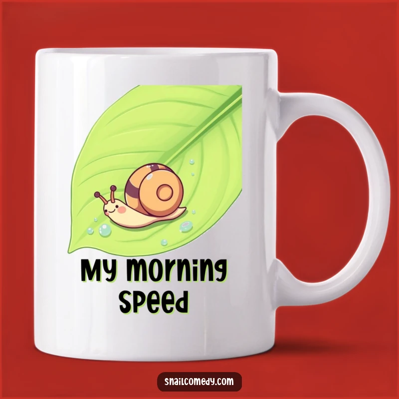 Funny Kawaii Snail Sliding Mug - Joyful Whoosh Gift for Snail Lovers