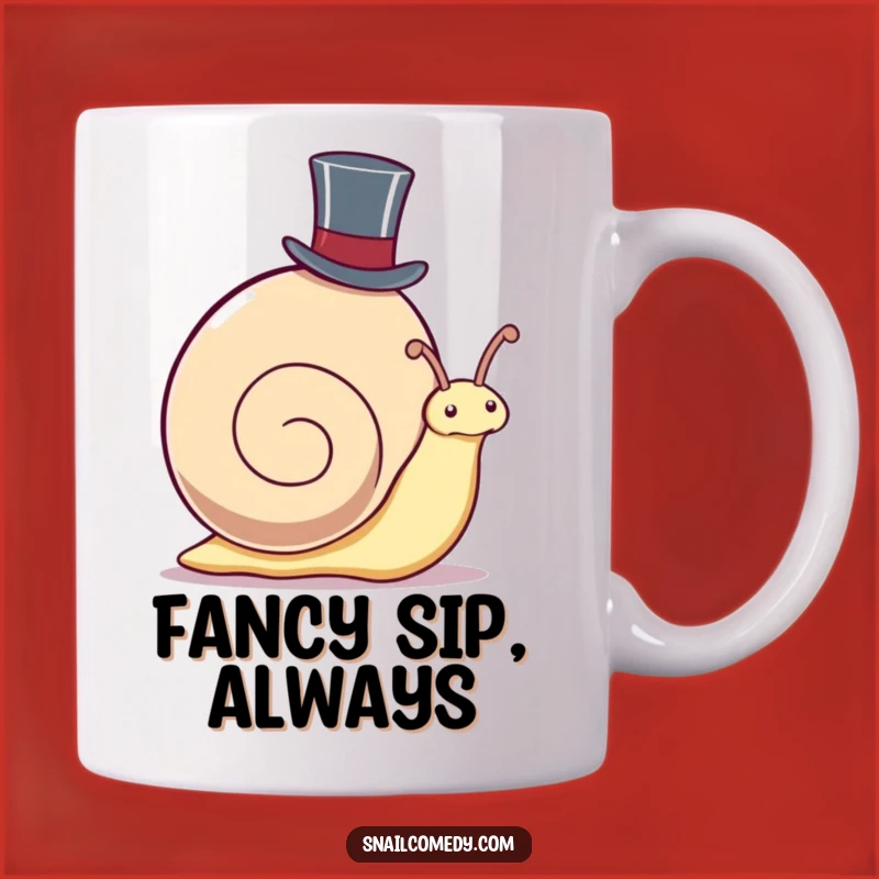 Funny Kawaii Snail Top Hat Mug - Dapper Gentleman Humor Gift