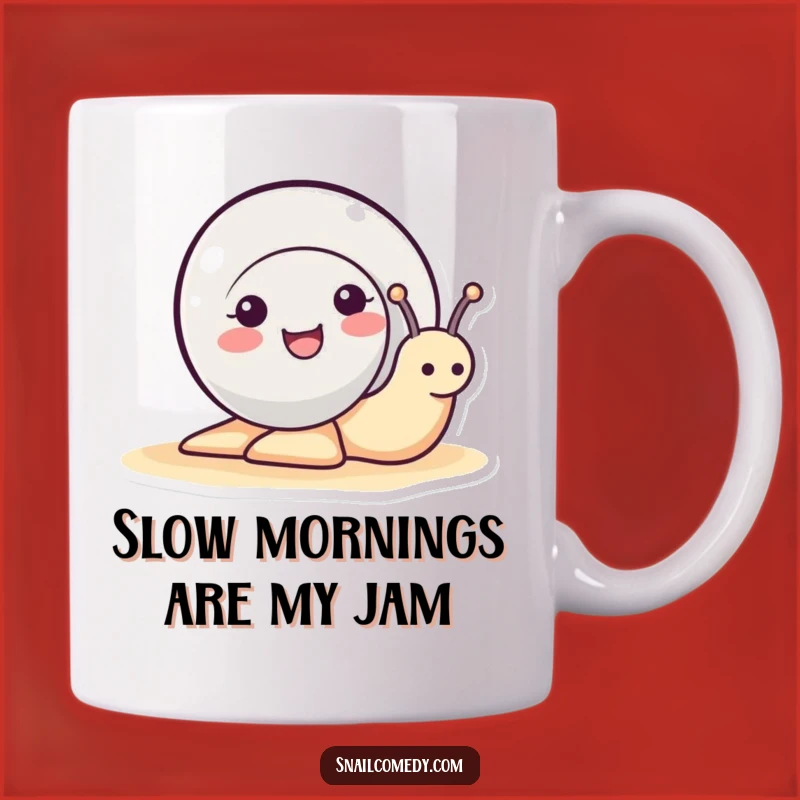 Funny Smiling Snail Mug - Cute Little Guy Peeking Out, Perfect Gift!