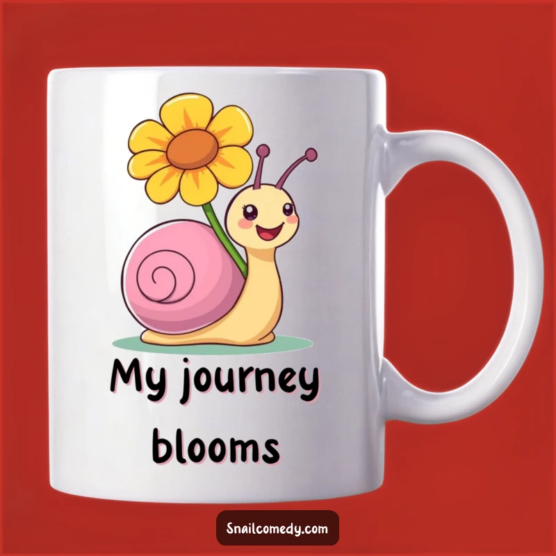 Funny Snail Flower Mug: Spread Joy with this Cheerful, Colorful Gift