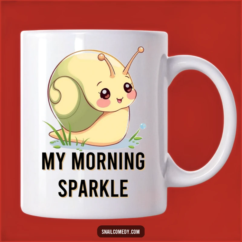 Funny Snail Morning Dew Mug - Adorable Cartoon Snail Gift for Nature Lovers