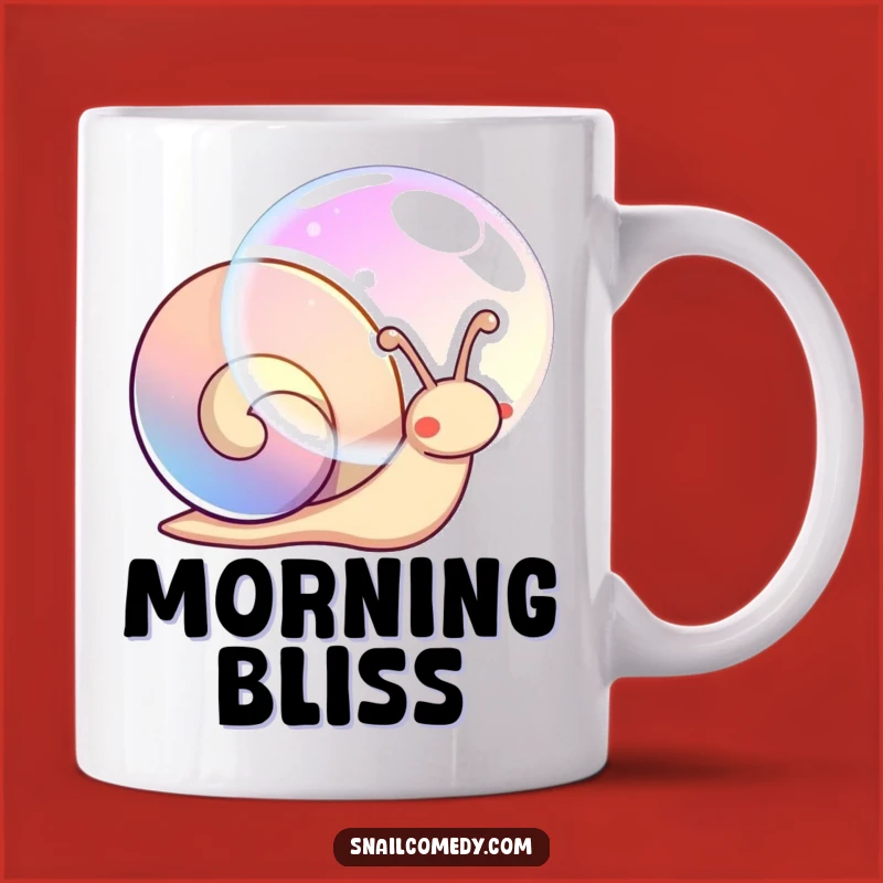 Funny Kawaii Snail Bubble Mug - Iridescent Fun Gift for Dreamers