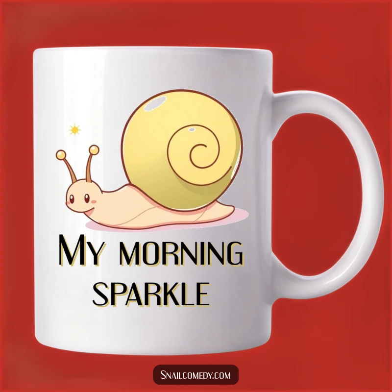Funny Snail Mug: Joyful Shimmering Trail Gift for Dreamers