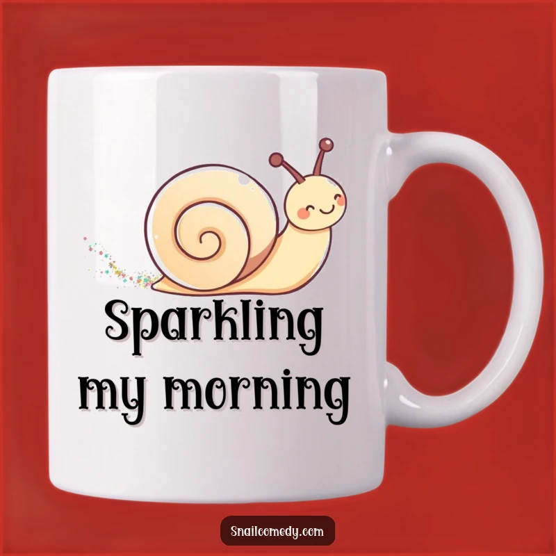 Funny Kawaii Snail Glitter Mug - Adorable Sparkle & A Magical Gift