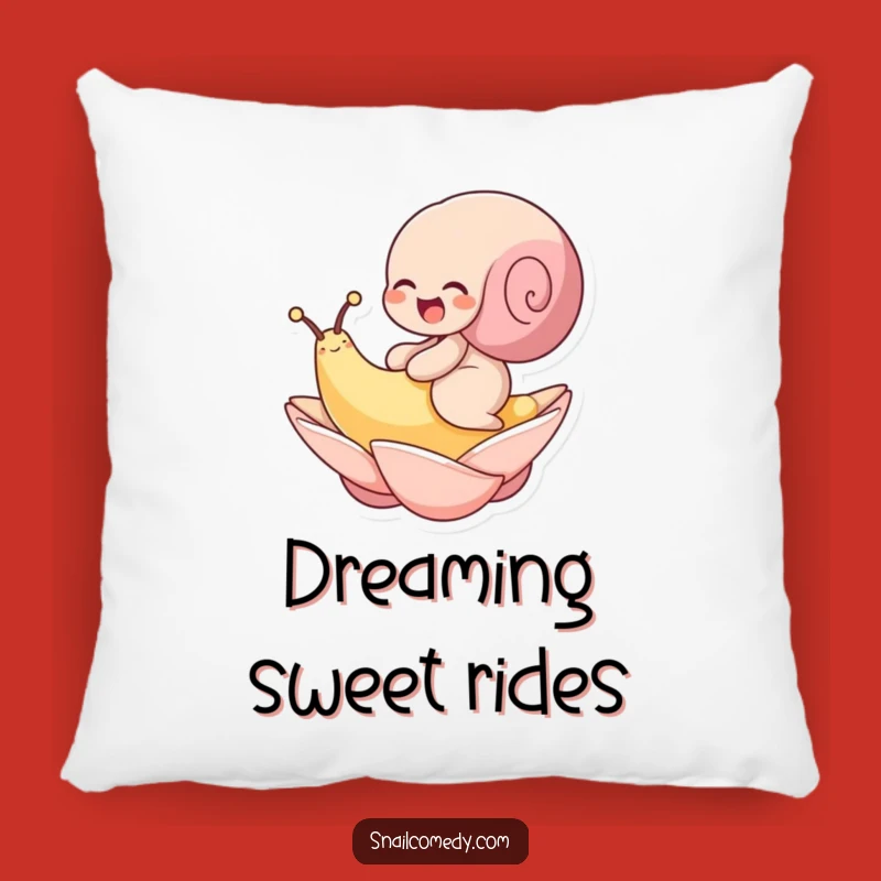 Soft Funny Giggling Snail Petal Pillow: Comfy Rider Accent Gift
