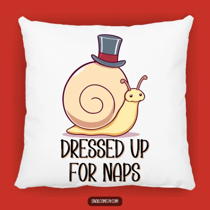 Funny Kawaii Snail Pillow - Cozy Dapper Accent Humor