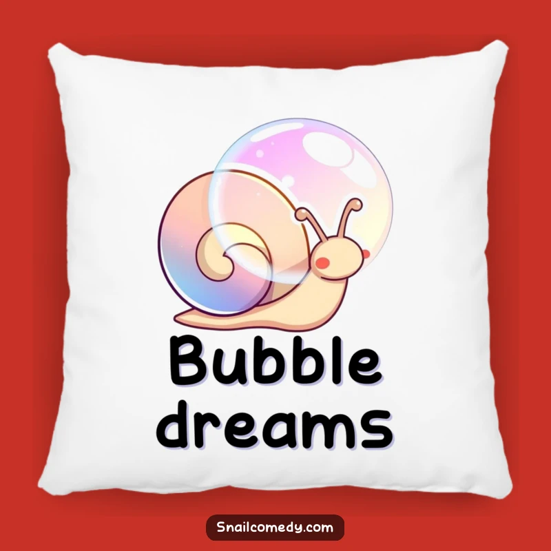 Funny Kawaii Snail Bubble Pillow - Soft Dreams and Iridescent Hues