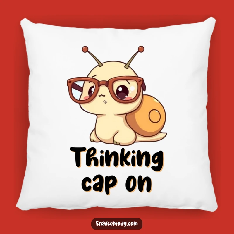 Funny Kawaii Snail Glasses Pillow - Surprised Comfort for Your Couch