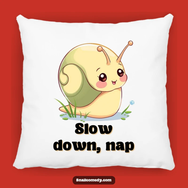 Funny Snail Morning Dew Pillow - Soft Cartoon Snail Cushion, Perfect Funny Gift