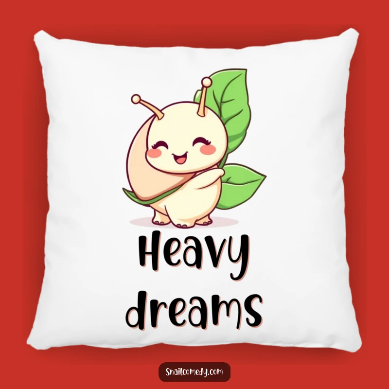 Funny Snail Pillow: Cozy Smile & Leaf Carrying Comfort