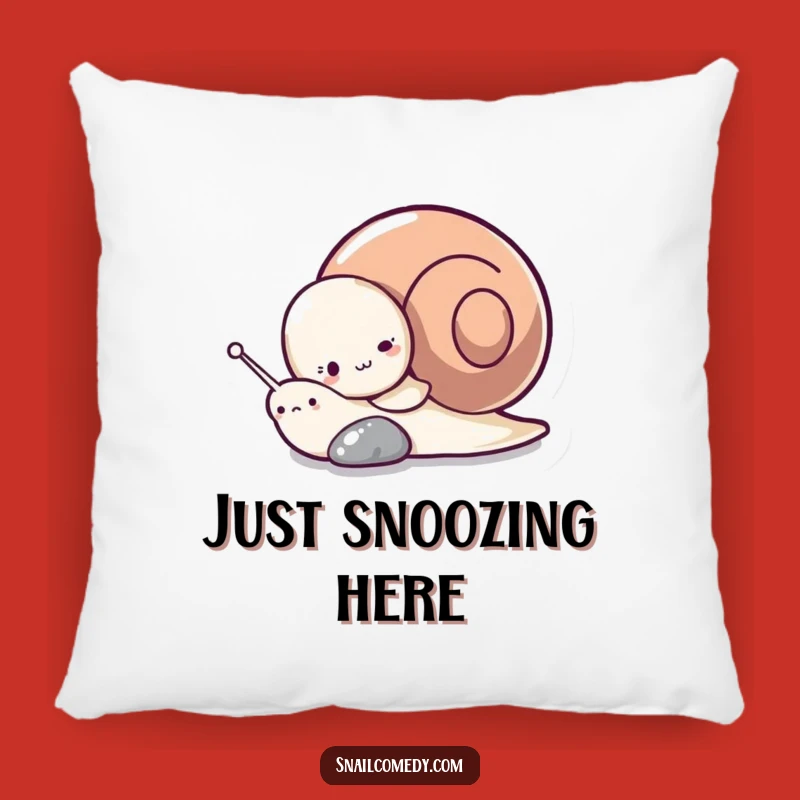 Funny Snail Pebble Hide Pillow - Soft Cartoon Snail Cushion, Perfect Funny Gift