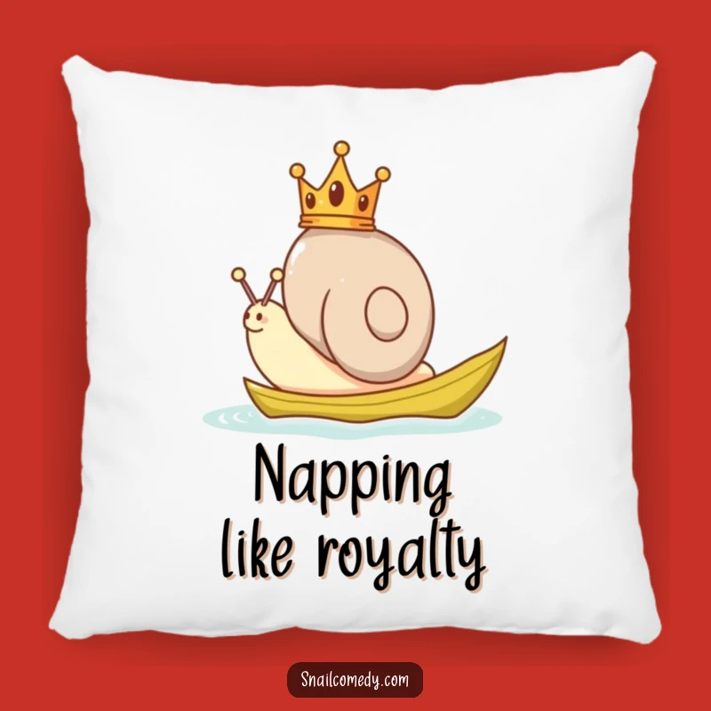 Funny Snail Crown Pillow, Cozy Royal Snail Cushion, Comfortable Gift