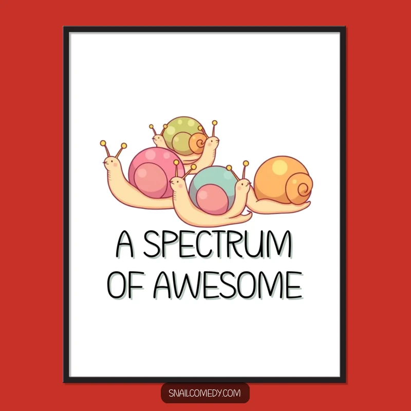 Funny Snail Parade Digital Art: Instant Colorful Decor