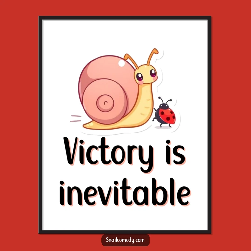 Funny Snail Race Digital Art: Instant Joyful Decor