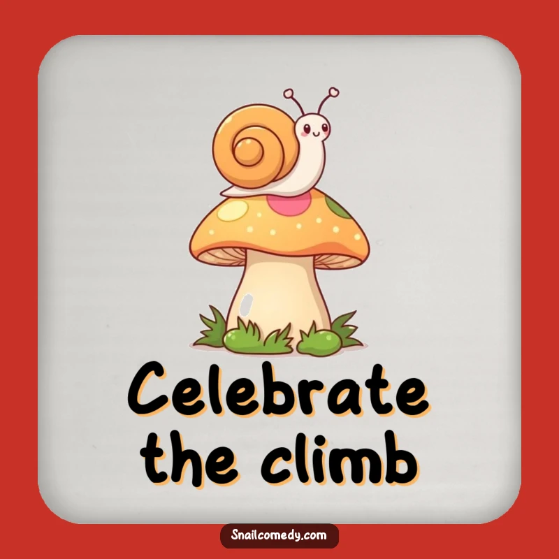 Funny Kawaii Snail Coasters: Waving Flag Snail Set, Chic Funny Gift