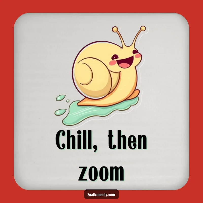 Funny Kawaii Snail Coasters: Zooming Snail Set, Chic Funny Gift