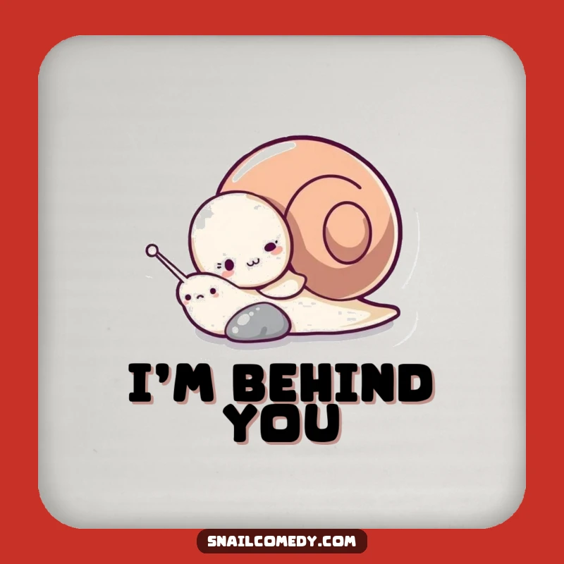 Funny Snail Pebble Hide Drink Coaster - Cute Cartoon Snail Table Protector, Perfect Funny Gift