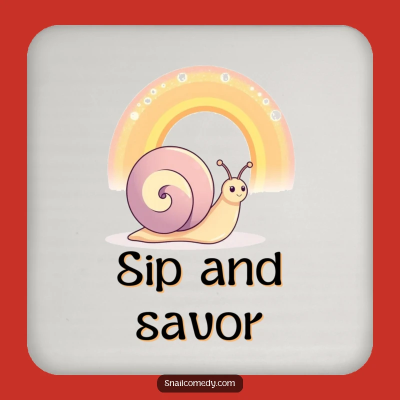 Funny Snail Rainbow Coaster: Colorful Protection, Humorous Table Accent!