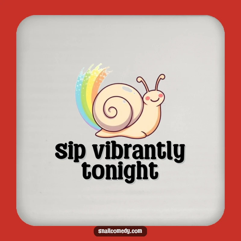 Funny Rainbow Snail Coaster Set - Happy Trail Decor, Perfect Funny Gift!