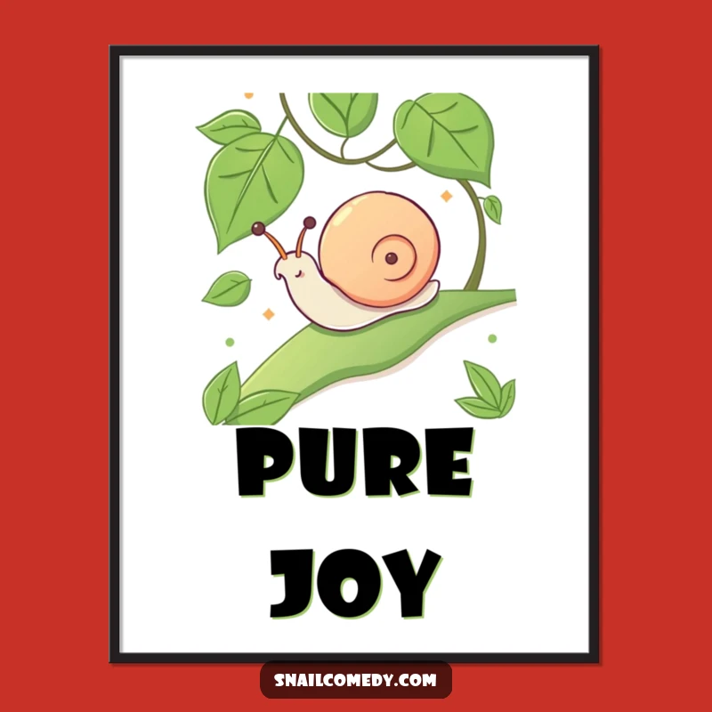 Funny Kawaii Snail Sliding Poster - Glee Art for Your Walls