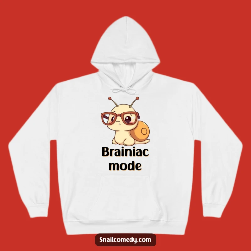Cozy Funny Kawaii Snail Glasses Hoodie - Surprised Comfort Gift