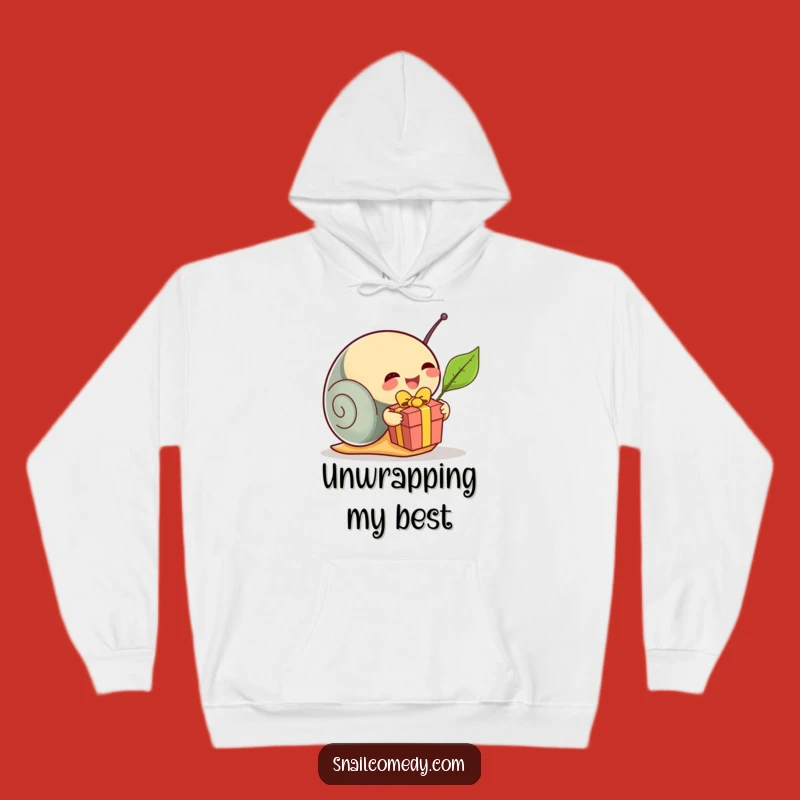 Cozy Funny Snail Present Hoodie: Warmth and Joyful Moments, Ideal Humorous Gift
