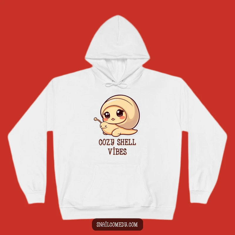 Cozy Funny Kawaii Snail Hoodie: Peeking Snail Comfort, Premium Funny Gift