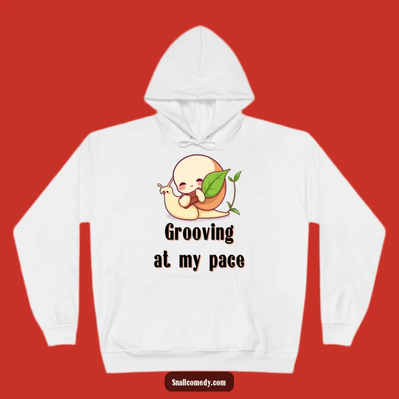 Funny Snail Hoodie: Leaf Instrument Player, Cozy & Humorous Gift