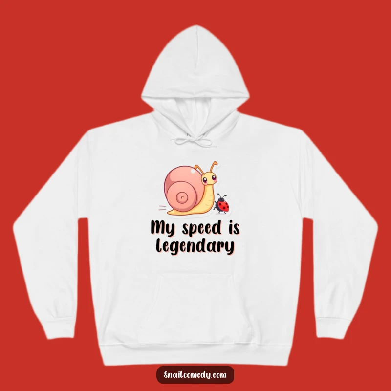 Funny Snail Race Hoodie: Cozy Snail vs Ladybug